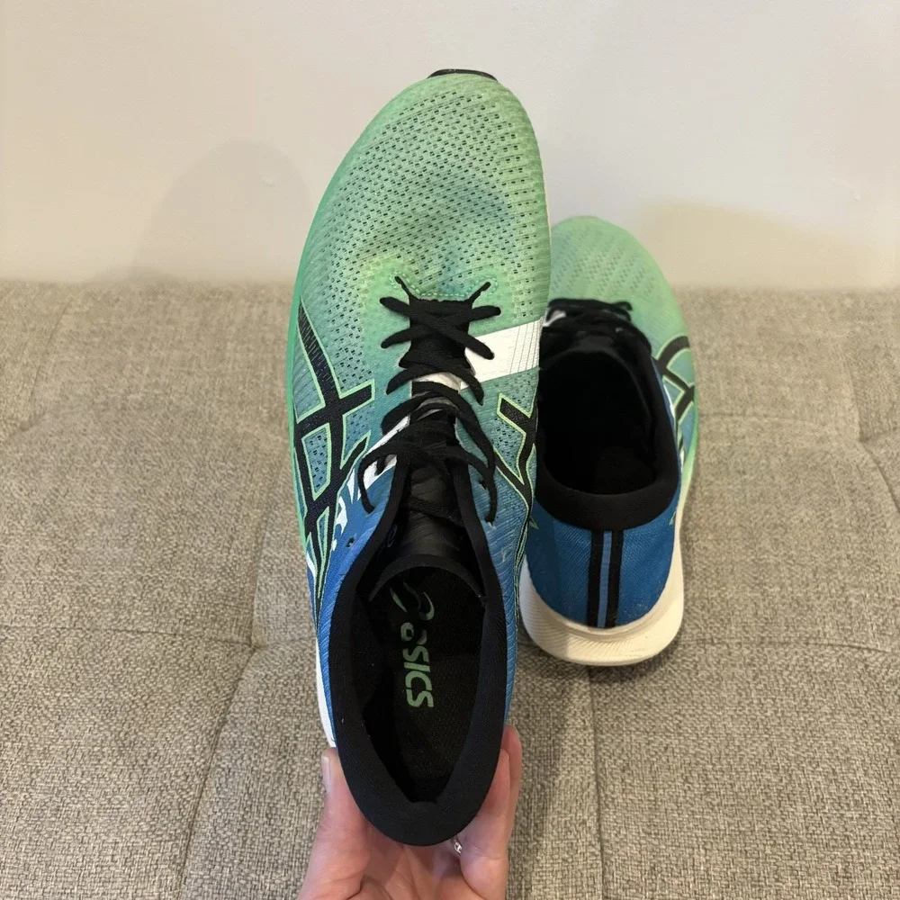 ASICS Men's MagicSpeed2Ekiden Running Shoe Sz11 Rare Discontinued BlueGreenBlack - Picture 6 of 8